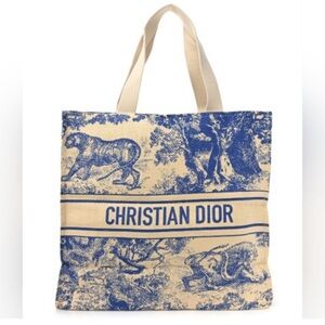Authentic NWT Christian Dior Diorivera Raffia VIP Tote Bag